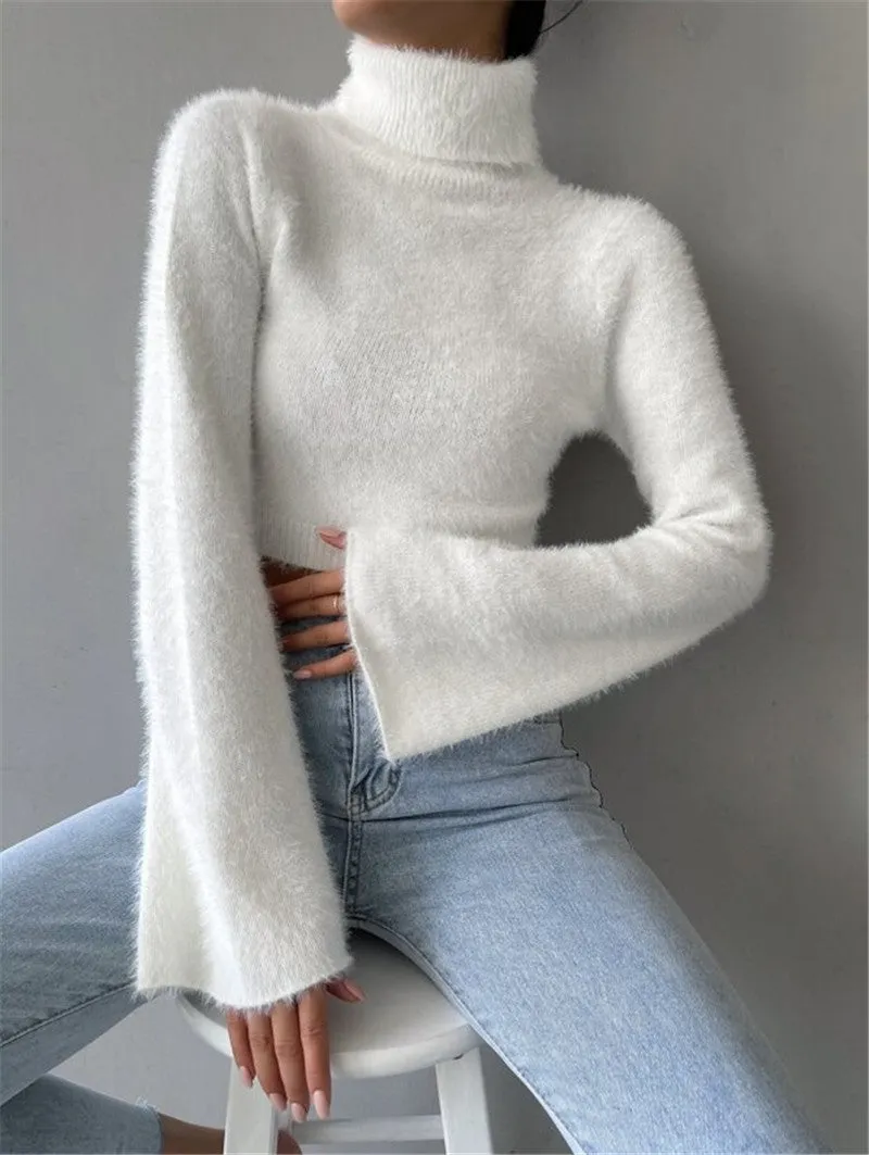 High Collar Short Sweater