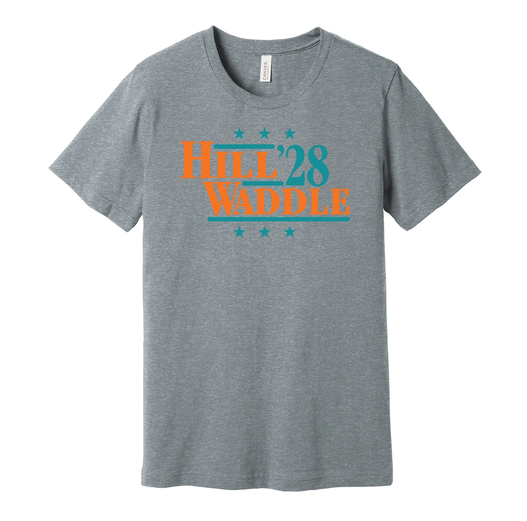 Hill & Waddle '28 - Miami Football Legends Political Campaign Parody T-Shirt - Hyper Than Hype Shirts