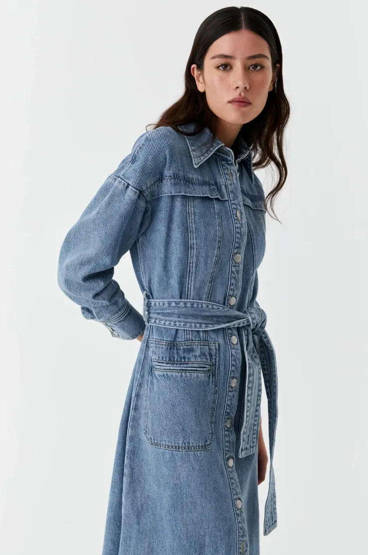 Isaac Denim Dress - Blue