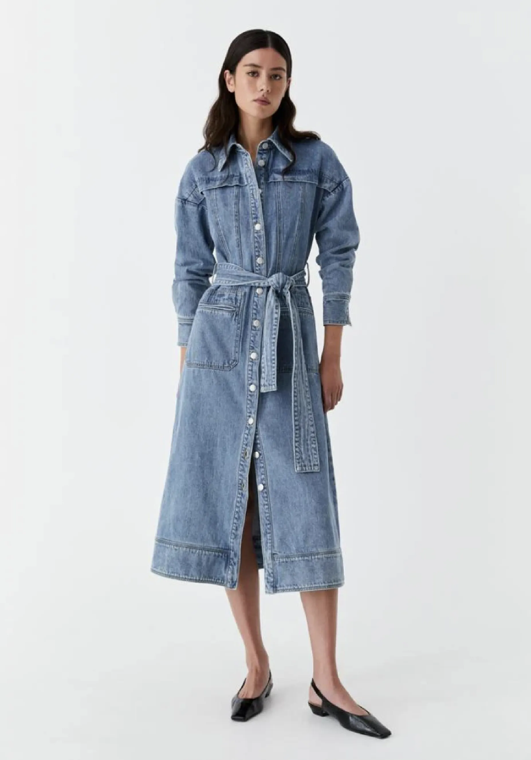 Isaac Denim Dress - Blue