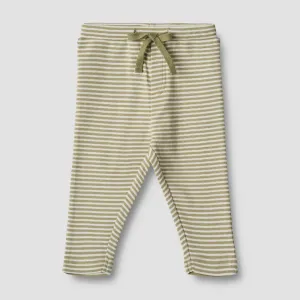 Jersey Pants Manfred in Sage Green Stripe