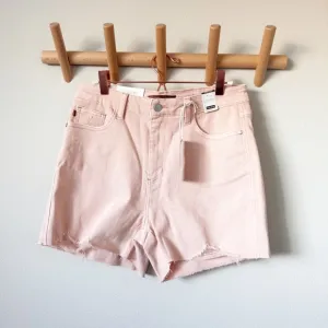 Judy Blue Light Pink Distressed Denim Shorts