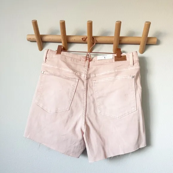 Judy Blue Light Pink Distressed Denim Shorts
