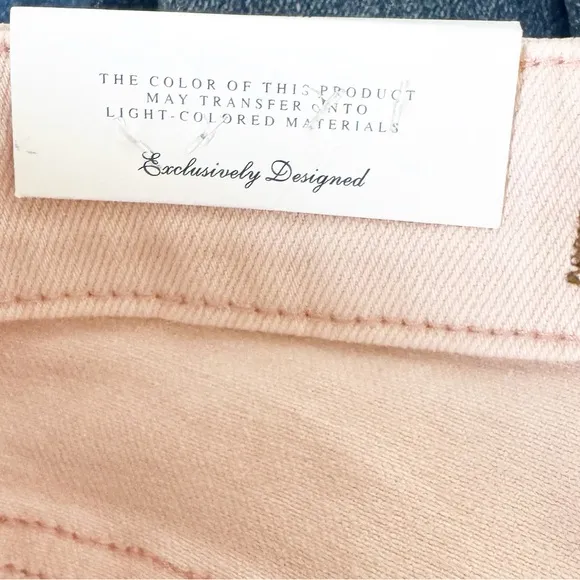 Judy Blue Light Pink Distressed Denim Shorts