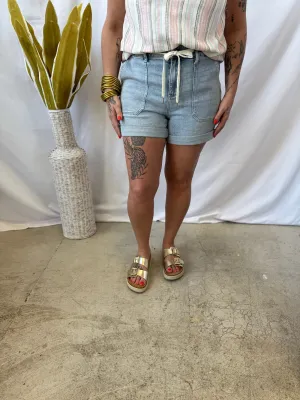 Judy Blue Light Wash Jogger Shorts
