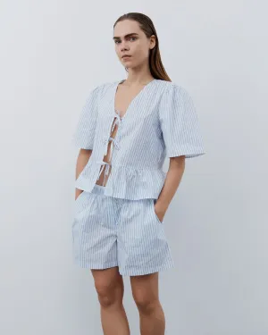 KickiSW Shorts - Light Blue striped