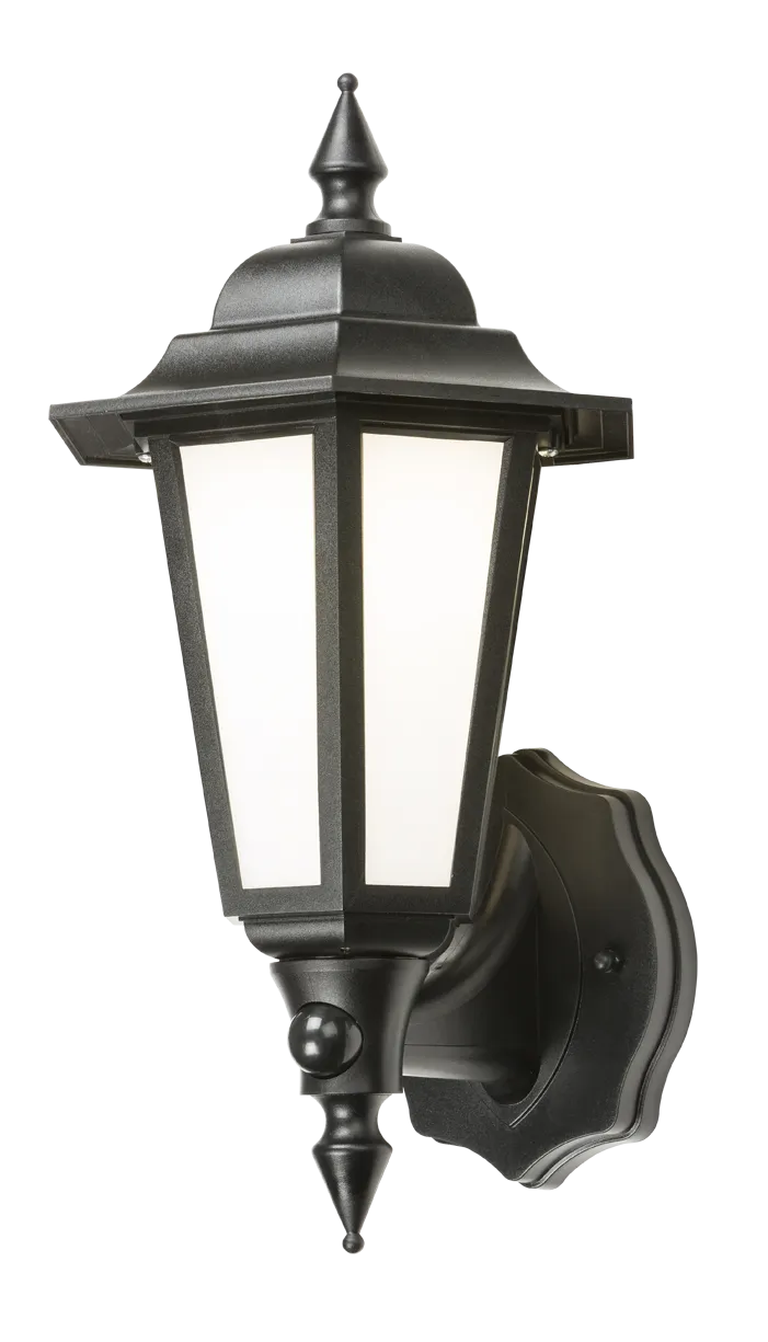 Knightsbridge LANT2 230V IP54 8W LED Wall Lantern with PIR - Black