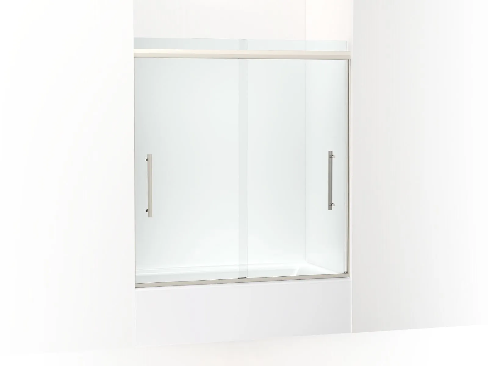 KOHLER K-707602-8L Pleat 63-9/16" H sliding bath door with 5/16"-thick glass