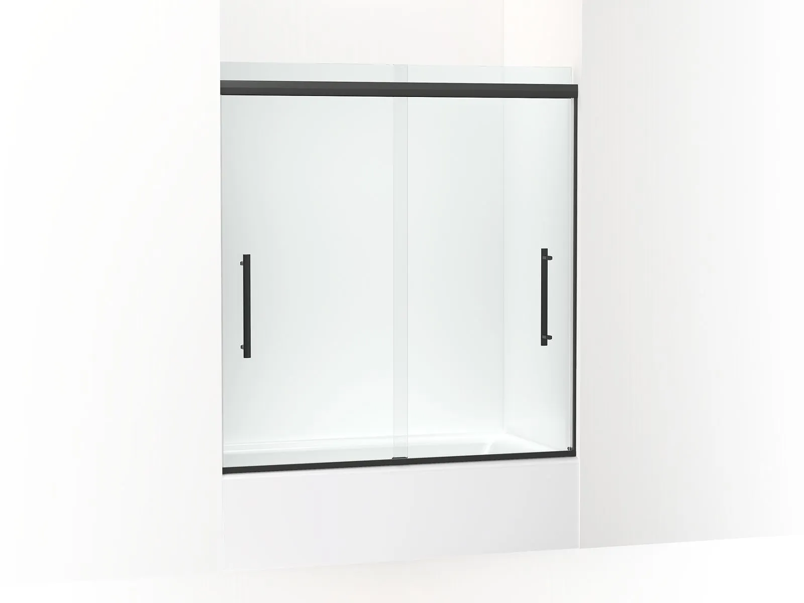 KOHLER K-707602-8L Pleat 63-9/16" H sliding bath door with 5/16"-thick glass