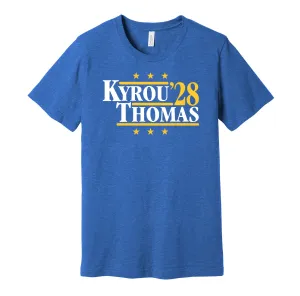 Kyrou & Thomas '28 - St Louis Hockey Legends Political Campaign Parody T-Shirt - Hyper Than Hype Shirts