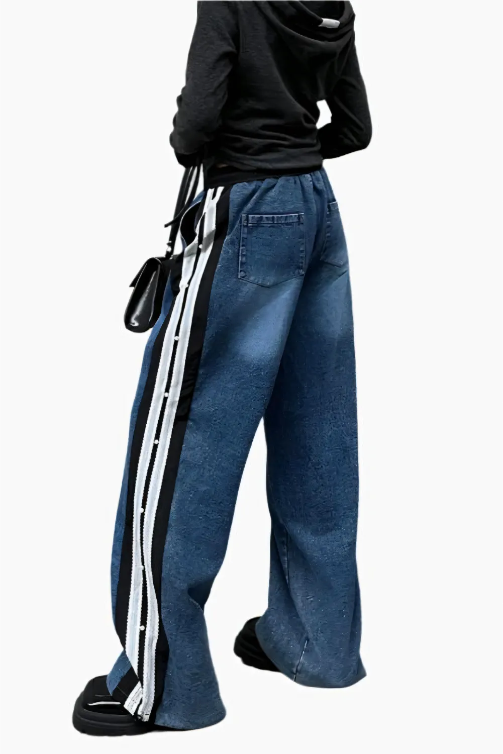 Lace Trail Wide-Leg Jeans