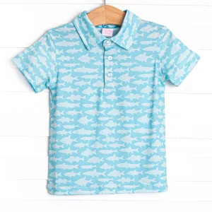 Lake Days Performance Polo, Blue