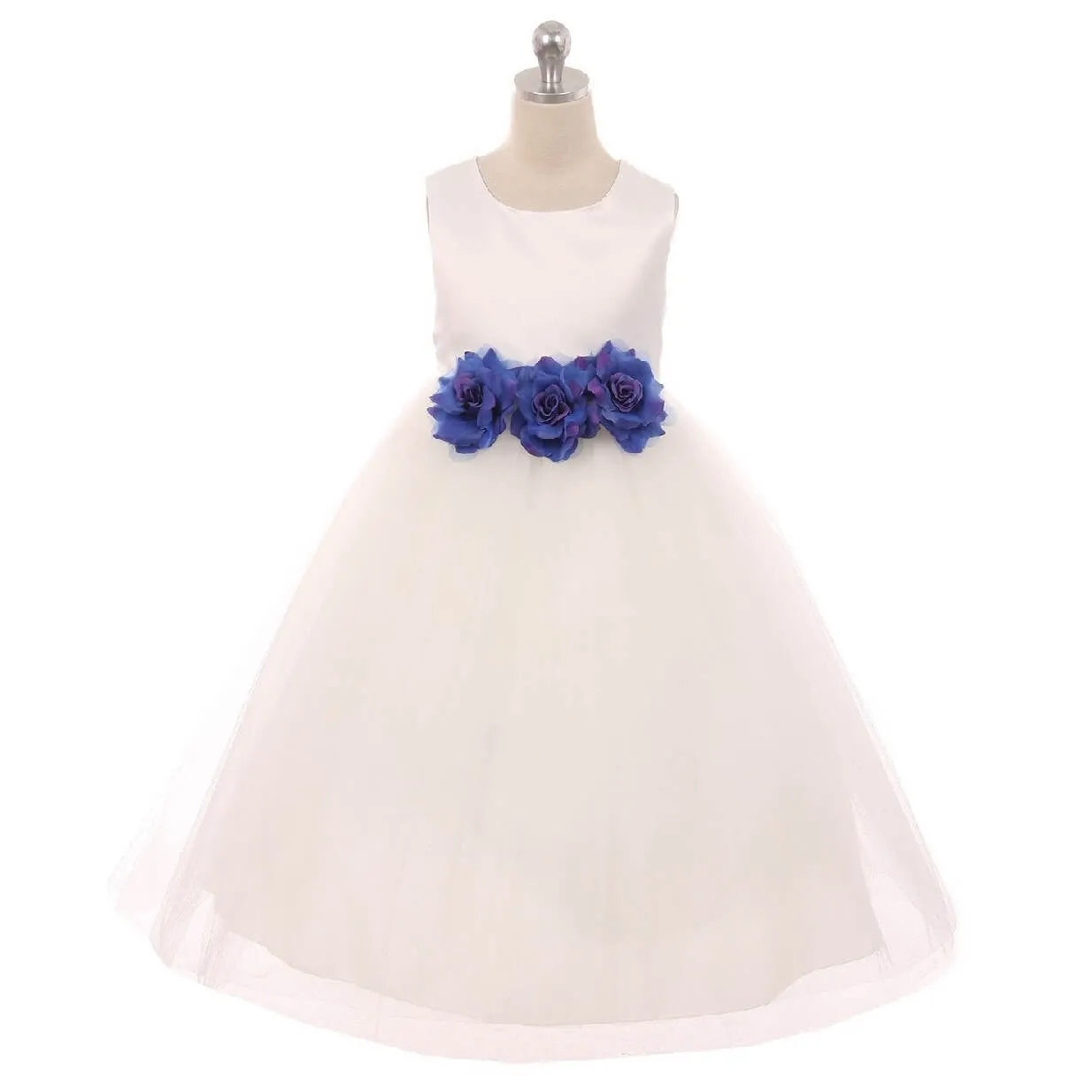 Leilani - Bridal Ivory or White - Burgundy Flowers