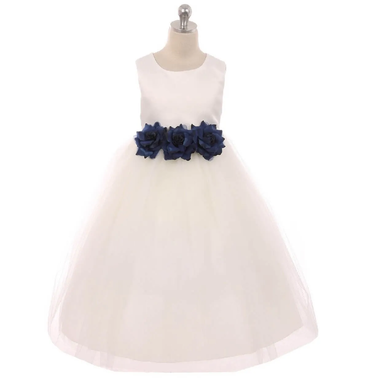 Leilani - Bridal Ivory or White - Burgundy Flowers
