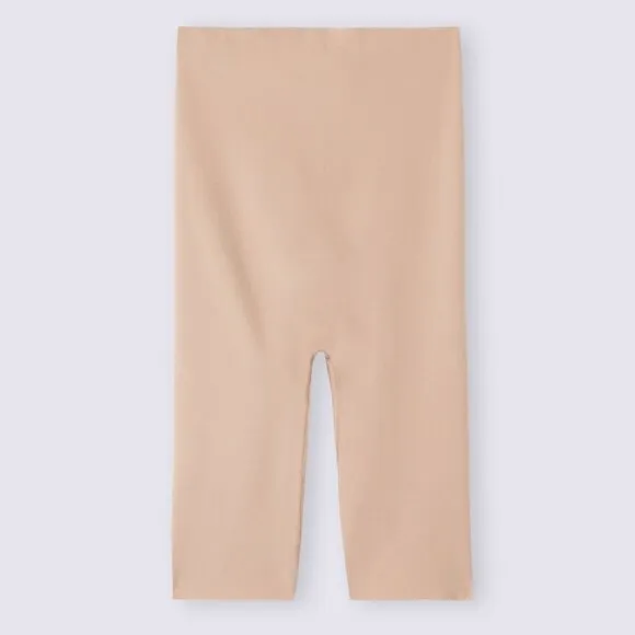 Light Shaping Cotton High Waist Shorts in Natural