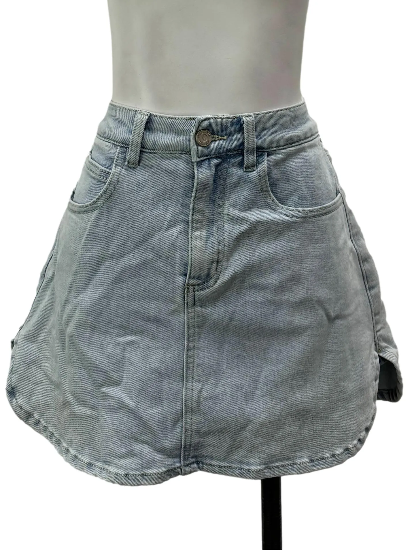 Light Washed Mini Skort