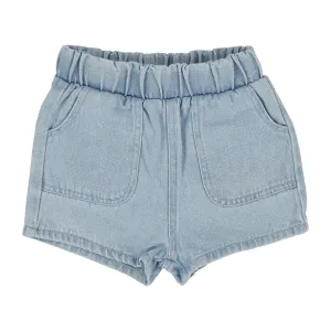 Lil Legs Pull On Shorts - Light Wash (Lightweight Denim Collection)