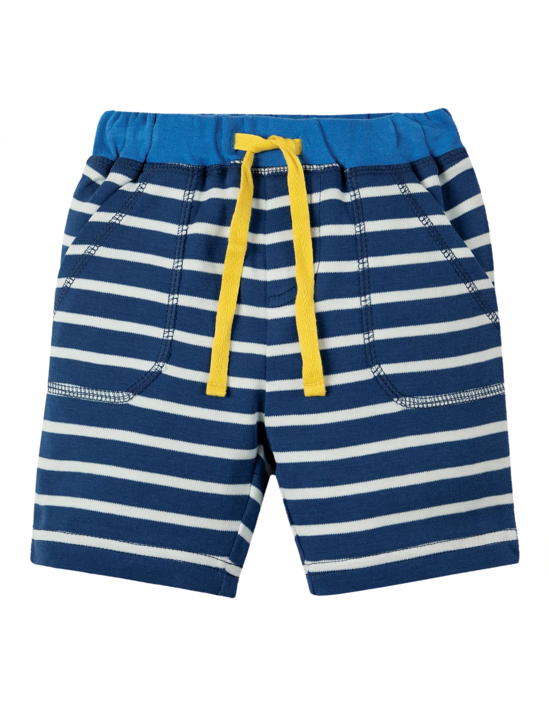 Little Stripy Shorts - Marine Blue Breton