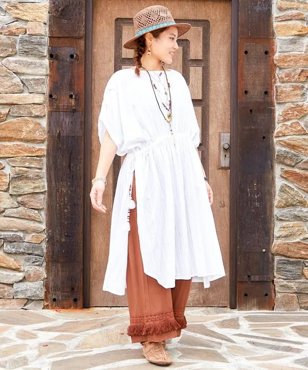 Long Slit Oversized Kaftan Dress