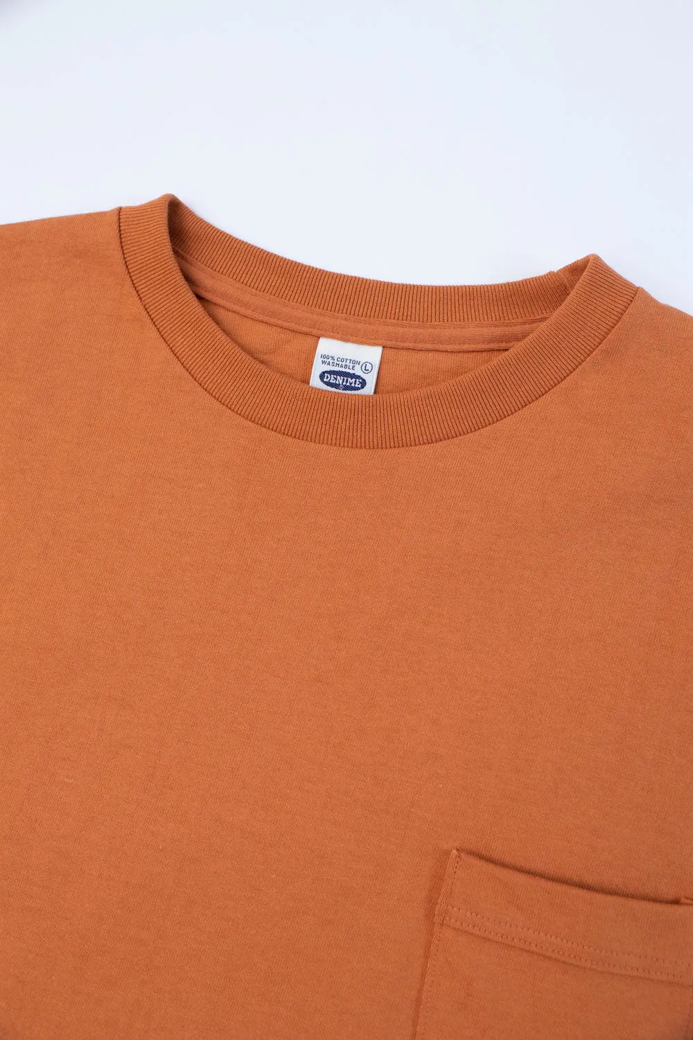 Lot 263 - DENIME - Crew Neck Pocket Tee - Brick