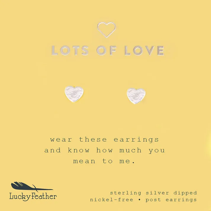Lucky Feather New Moon Earrings
