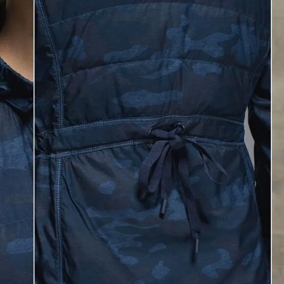 Lululemon Spring Fling Puffy Windbreaker Heathered Lotus Camo Oil Slick Blue 8