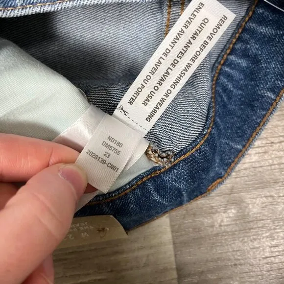 Madewell High Rise Cutoff The Perfect Jean Short Blue NWT Women’s Size 23