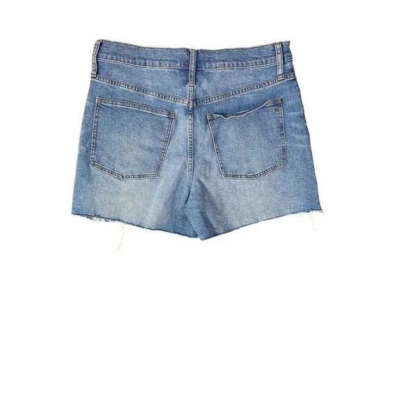 Madewell Womens High-Rise Denim Shorts Button-front Edition Size 30‎