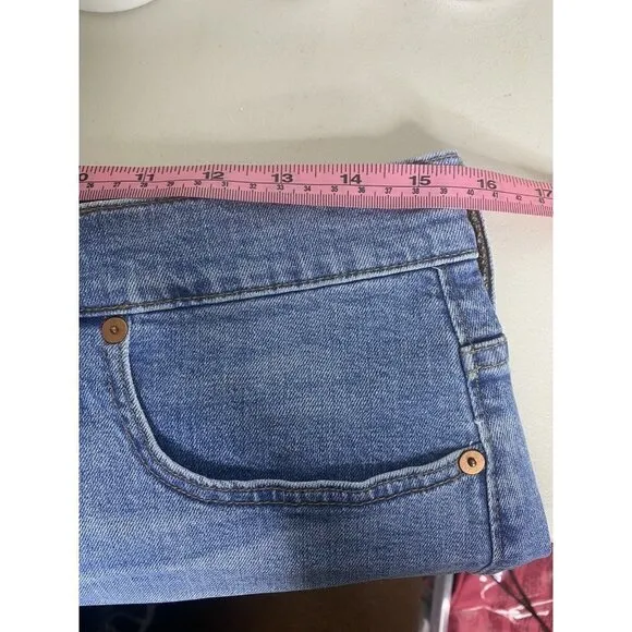 Madewell Womens High-Rise Denim Shorts Button-front Edition Size 30‎