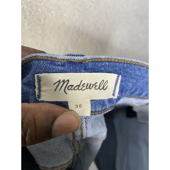 Madewell Womens High-Rise Denim Shorts Button-front Edition Size 30‎