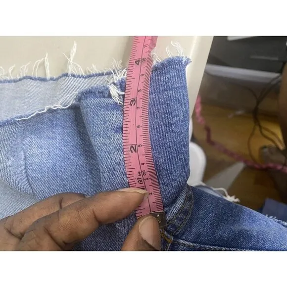 Madewell Womens High-Rise Denim Shorts Button-front Edition Size 30‎
