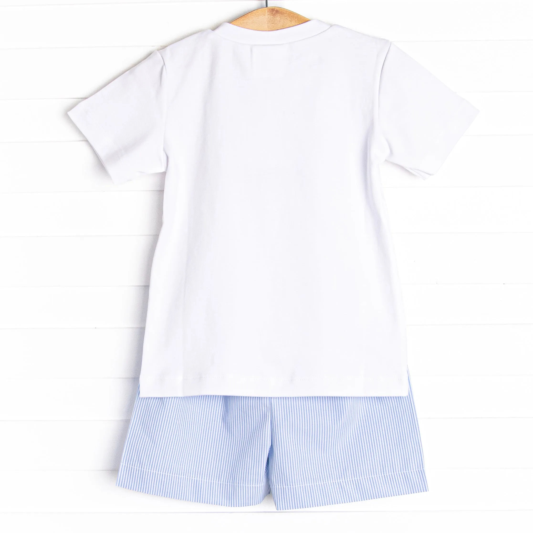 Magical Snacks Applique Short Set, Blue