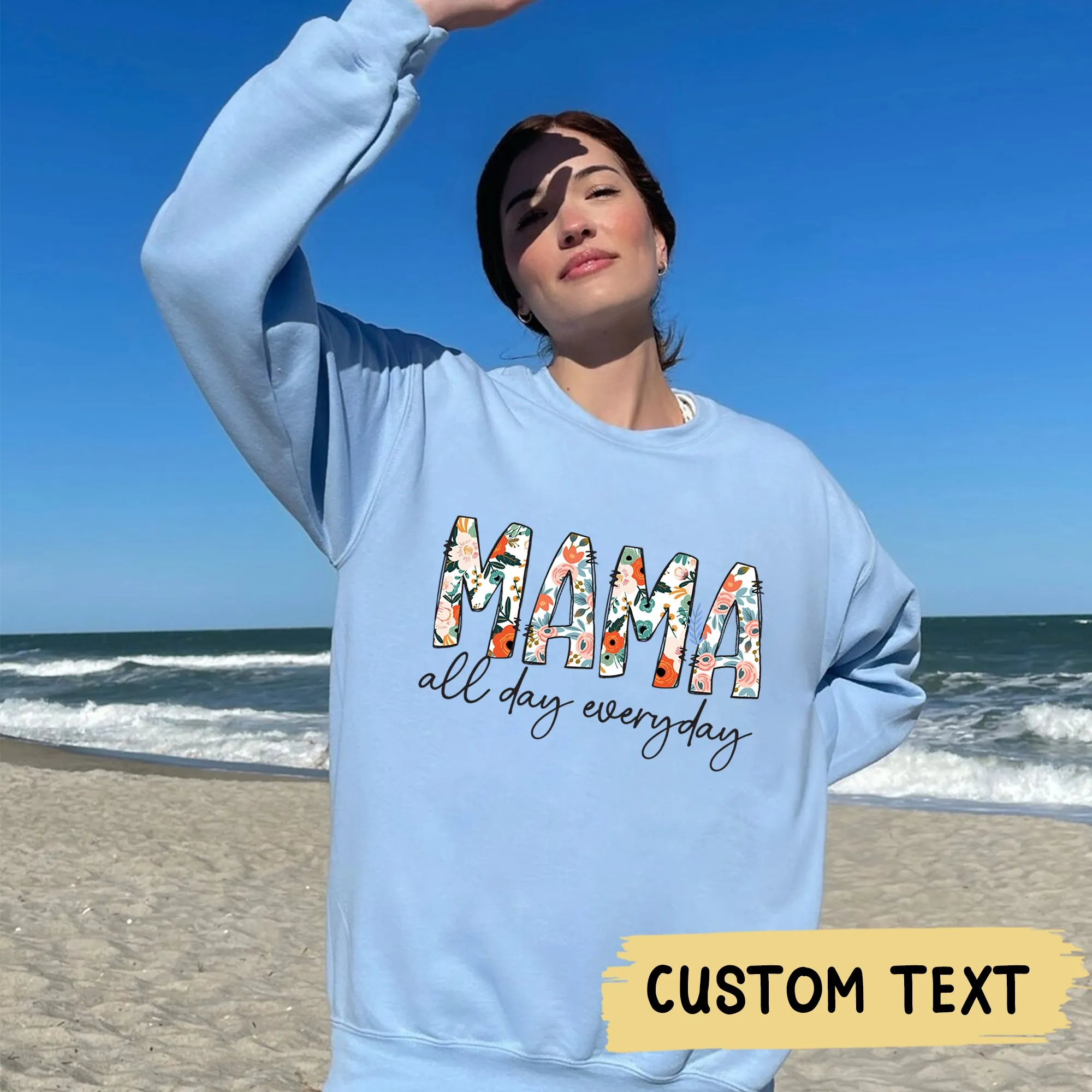 Mama all day everyday Sweatshirt, floral mama shirt, wildflower mama doodles Crewneck, vintage mama Tees, mama Shirt, all day everyday Shirt, mother's day Gift