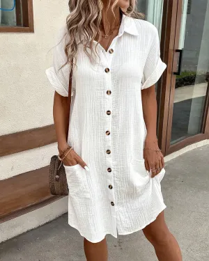 Manuela® | Oversized polo dress made from luxurious woven fabric