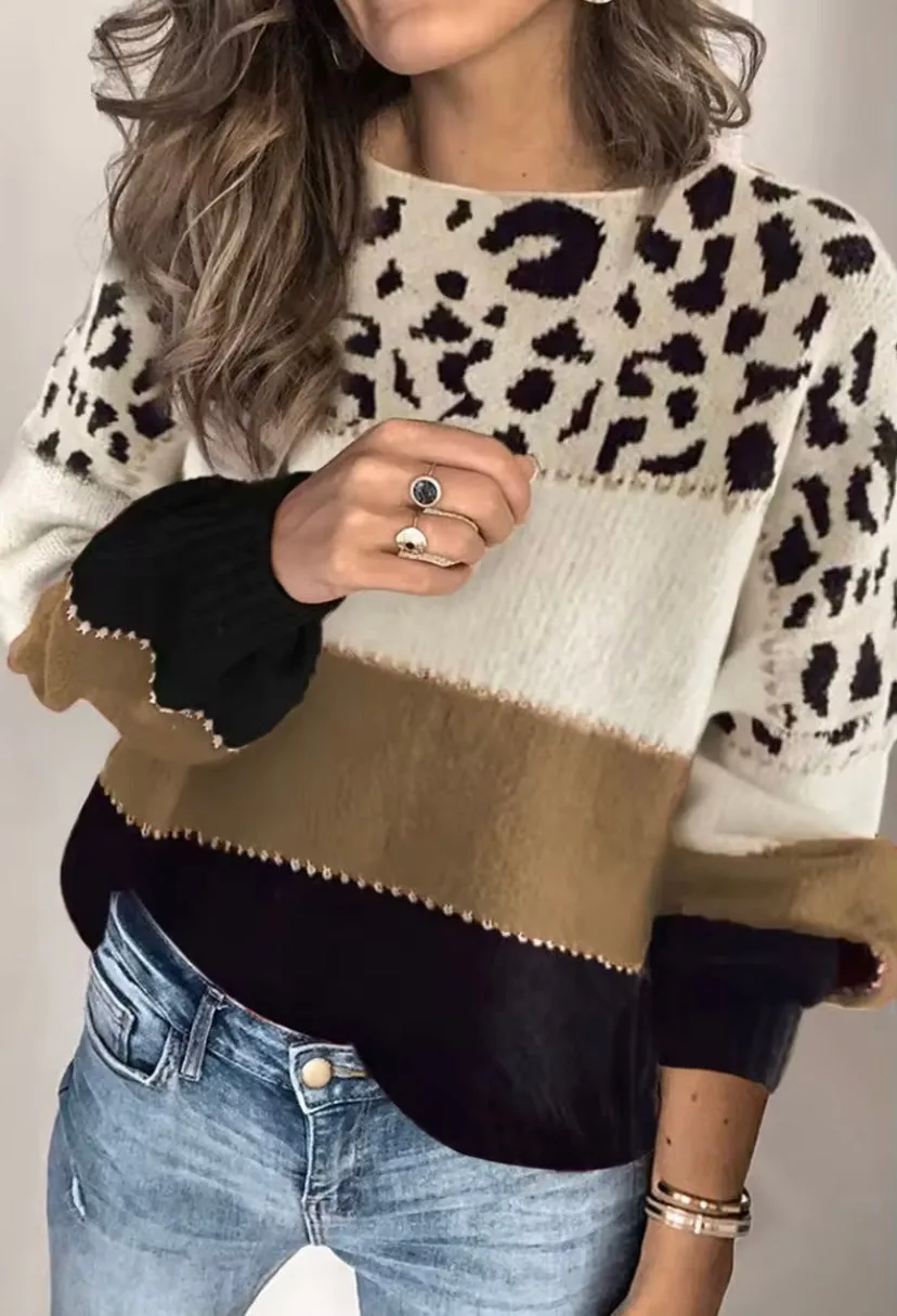 MARIE | MULTICOLOUR LEOPARD SWEATER