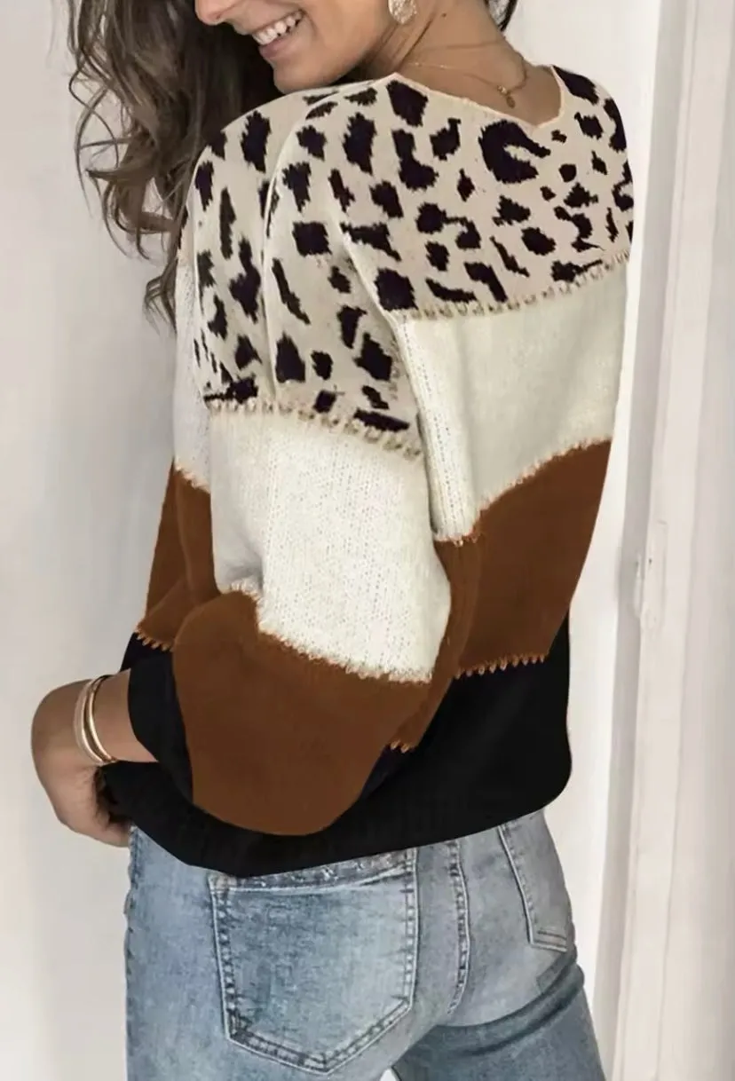 MARIE | MULTICOLOUR LEOPARD SWEATER