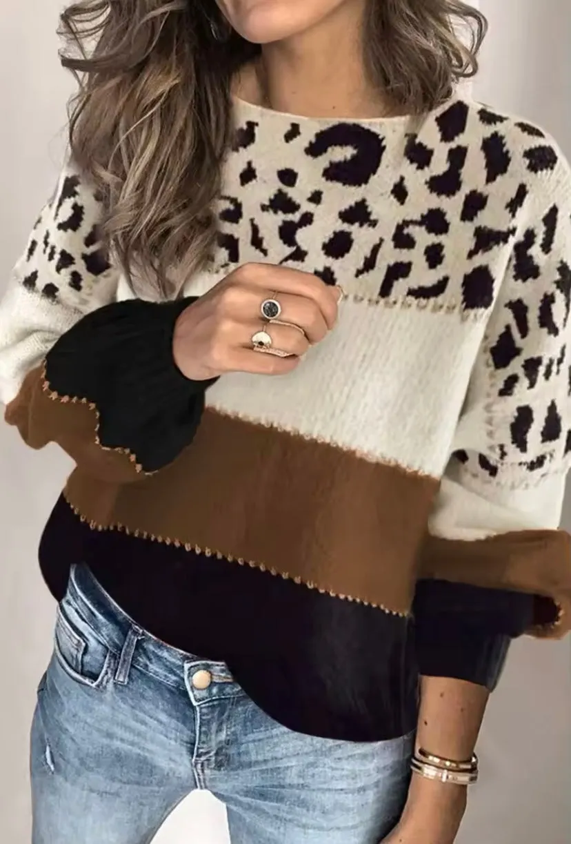 MARIE | MULTICOLOUR LEOPARD SWEATER