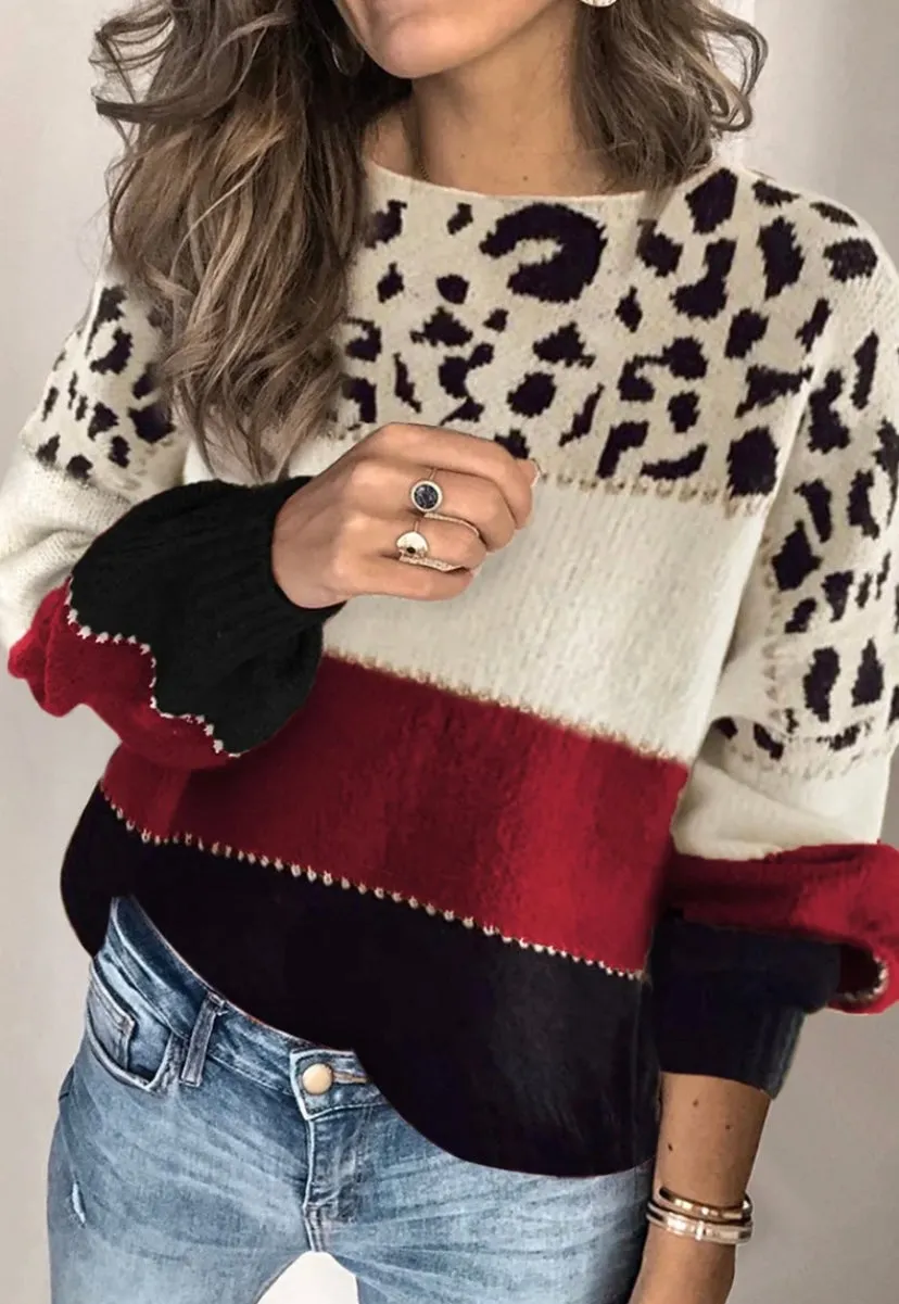 MARIE | MULTICOLOUR LEOPARD SWEATER