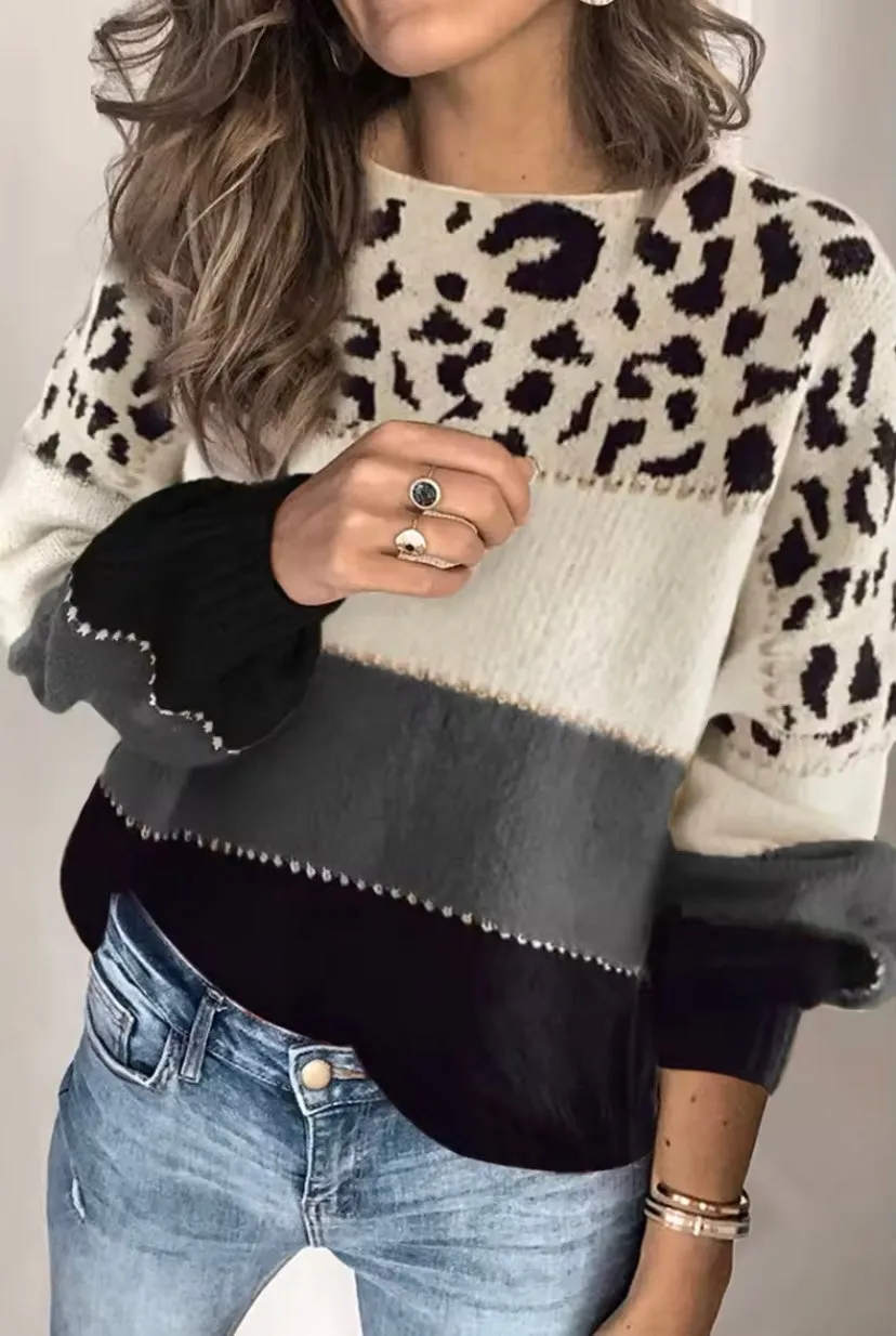 MARIE | MULTICOLOUR LEOPARD SWEATER
