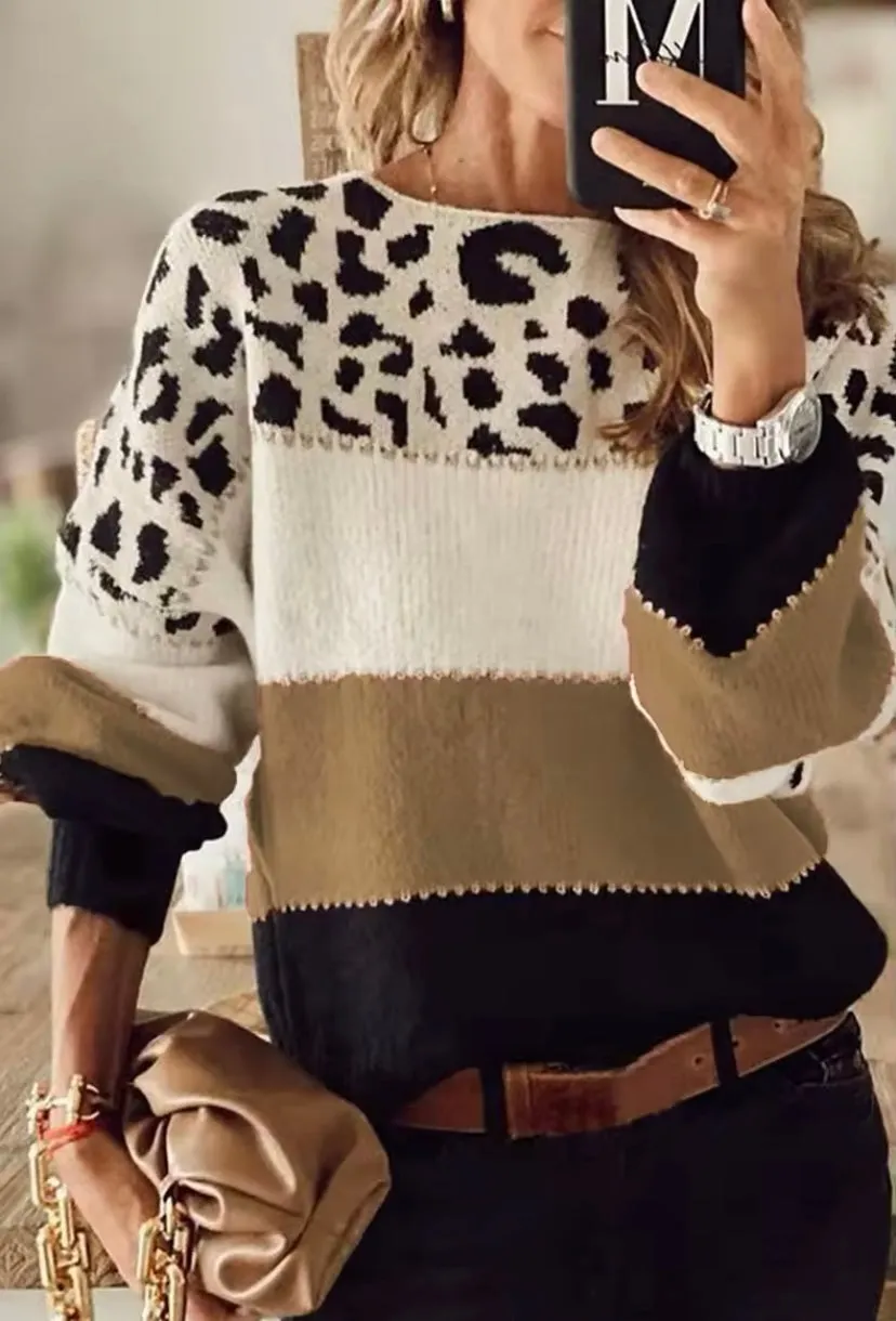 MARIE | MULTICOLOUR LEOPARD SWEATER
