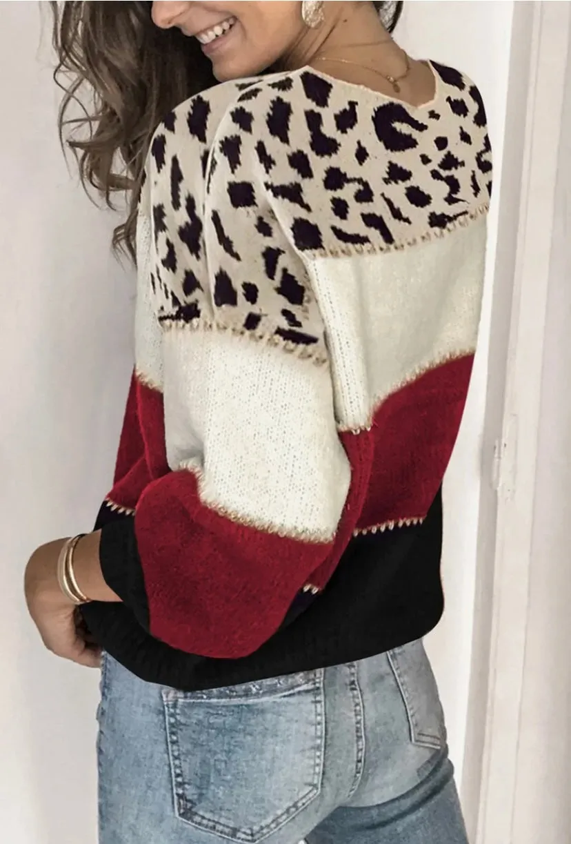 MARIE | MULTICOLOUR LEOPARD SWEATER