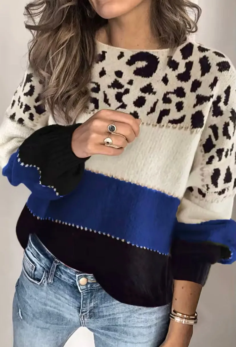 MARIE | MULTICOLOUR LEOPARD SWEATER
