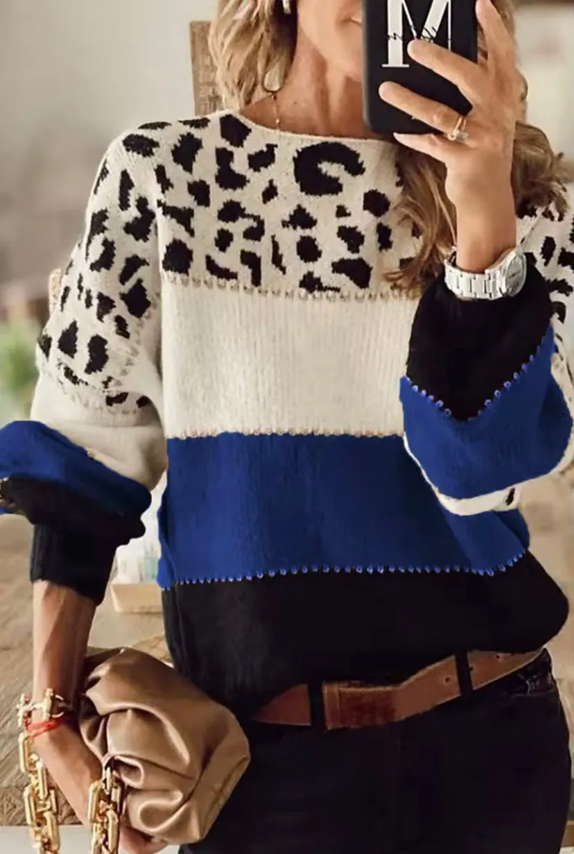 MARIE | MULTICOLOUR LEOPARD SWEATER