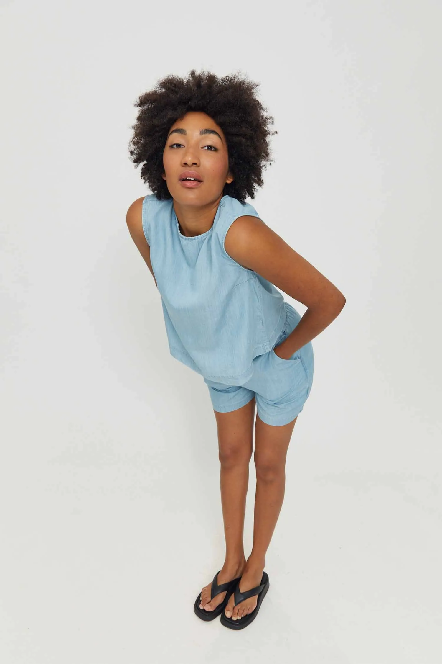 MAZINE Tivi Shorts light blue wash