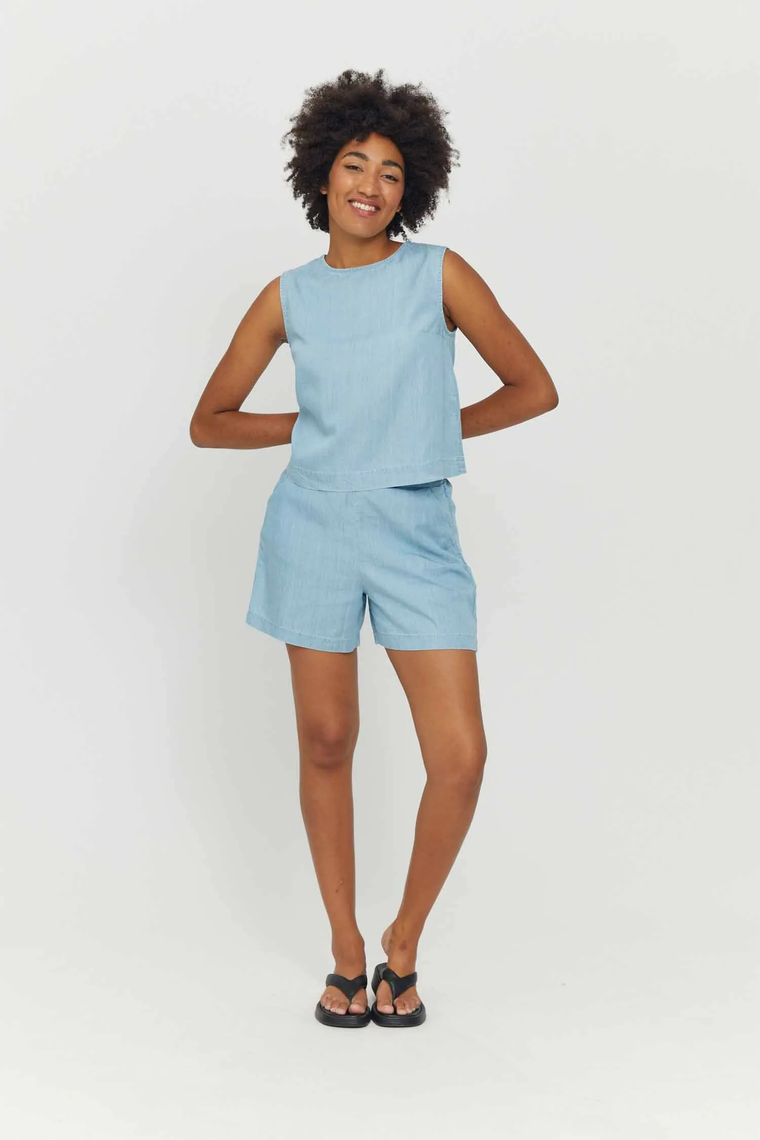 MAZINE Tivi Shorts light blue wash