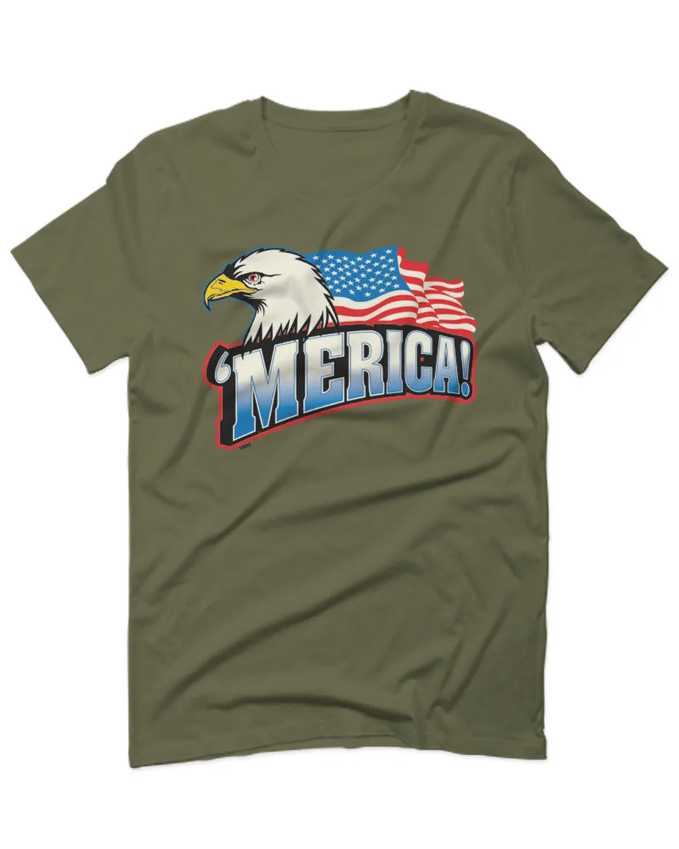 Merica Eagle USA American Flag United States America For men T Shirt