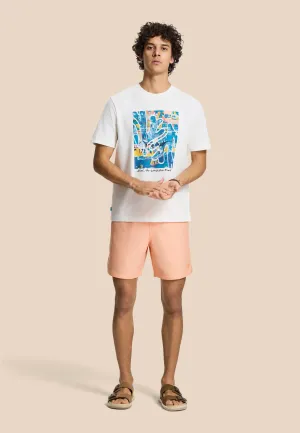 MIKE swim shorts solid | orange sun