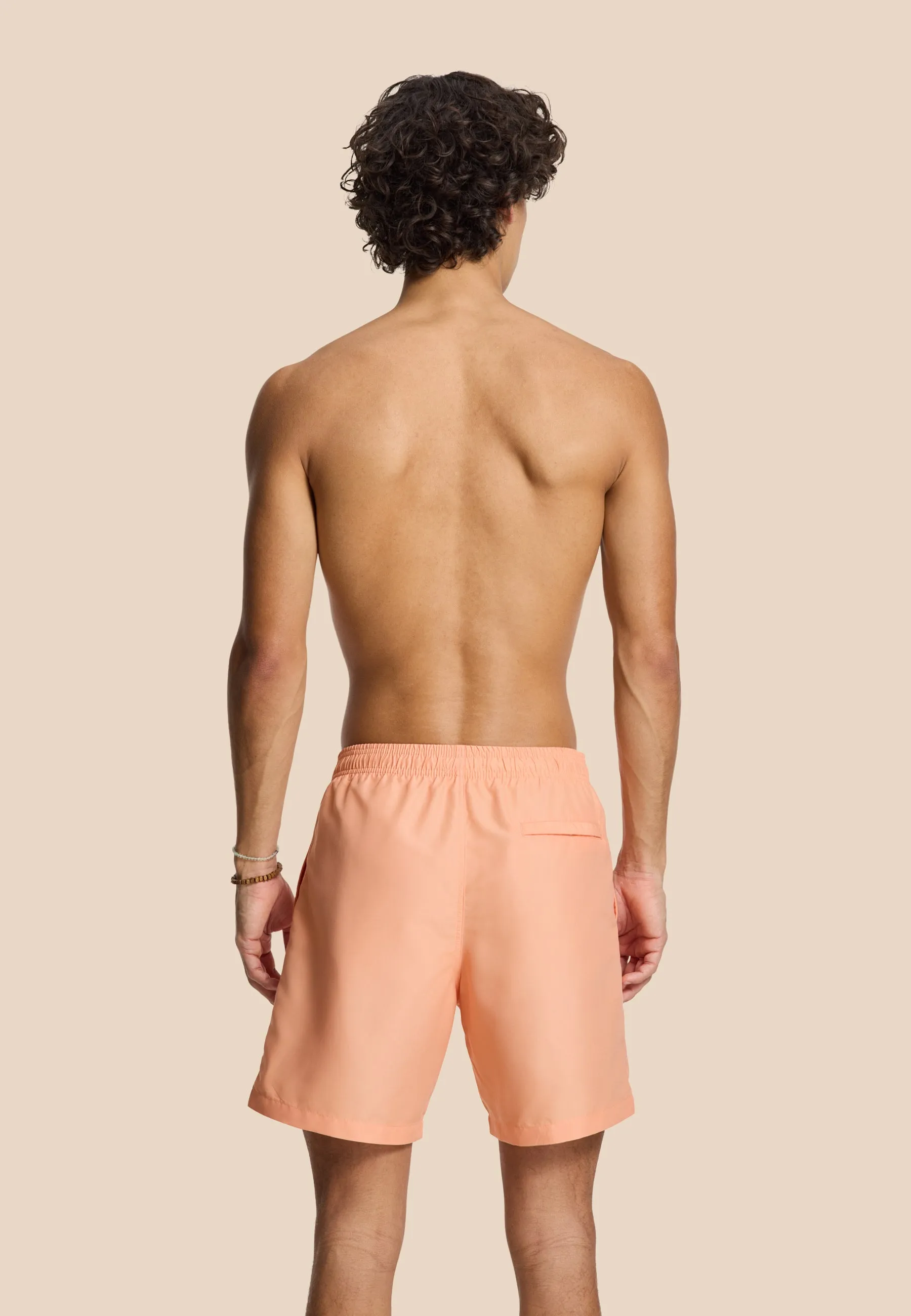 MIKE swim shorts solid | orange sun