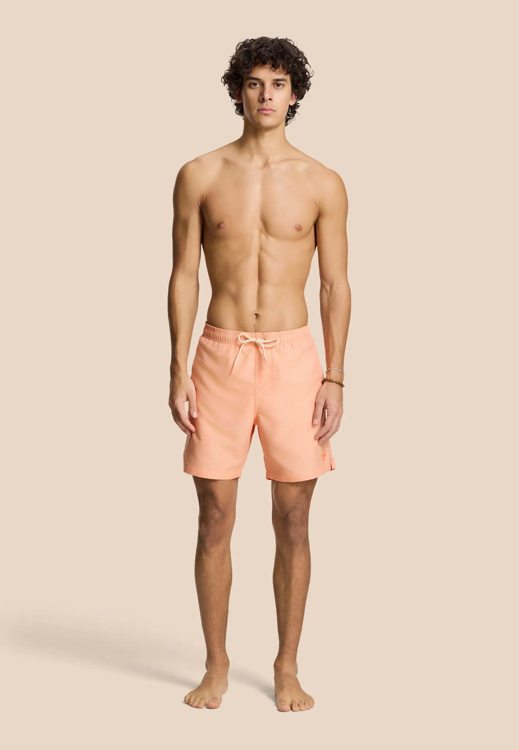 MIKE swim shorts solid | orange sun