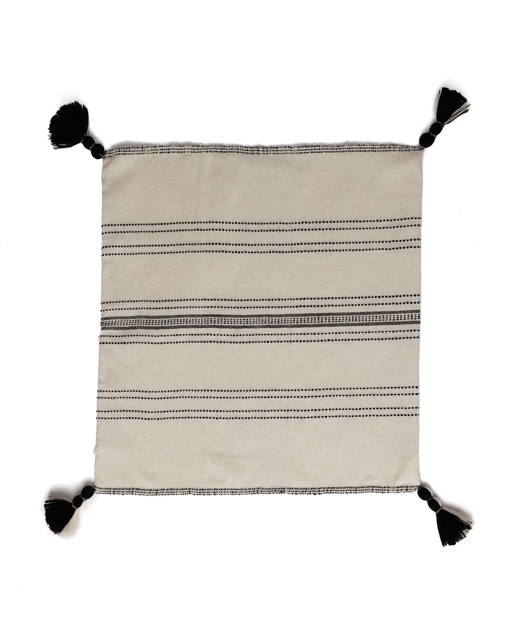 Miska Collection - Handloomed Alpaca - Ink & Ivory Pinstripe Pillow - Wholesale